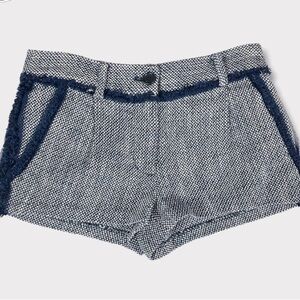Elizabeth and James Billy Tweed Cotton Navy Blue Shorts Size 0